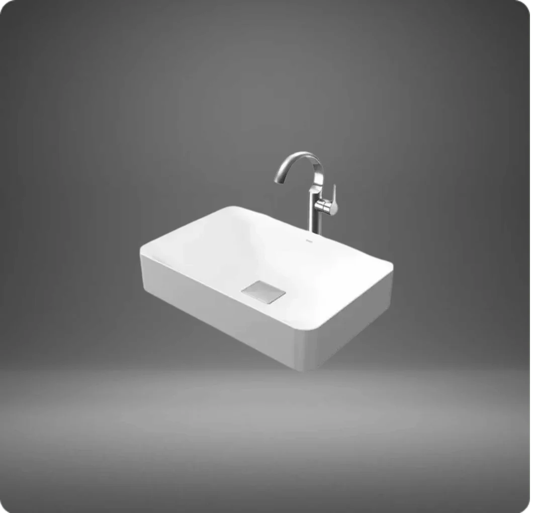 Chậu đặt bàn đá cẩm thạch nhân tạo - PJS03WEMW