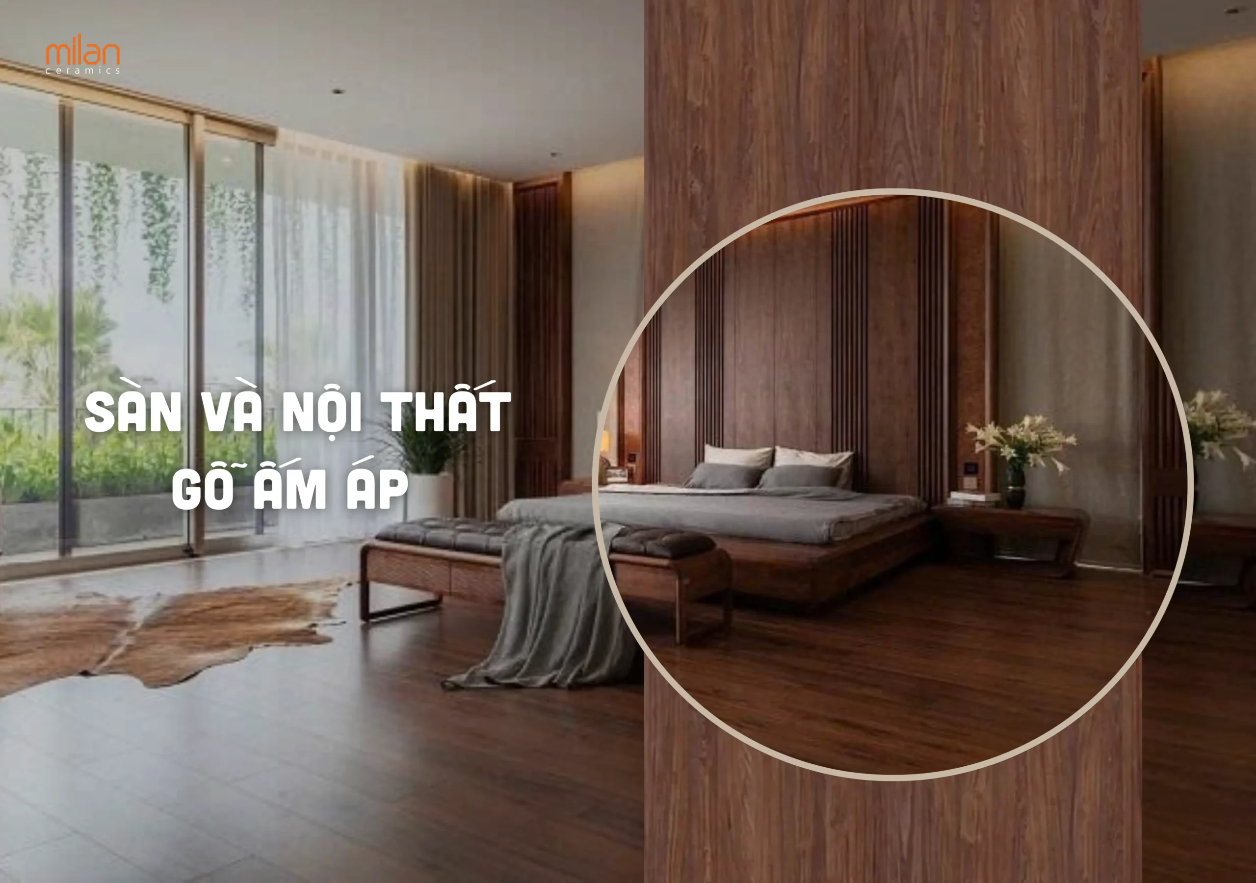 thiết kế nội thất xanh, kết hợp gạch, gỗ và cây xanh, đưa thiên nhiên vào nhà